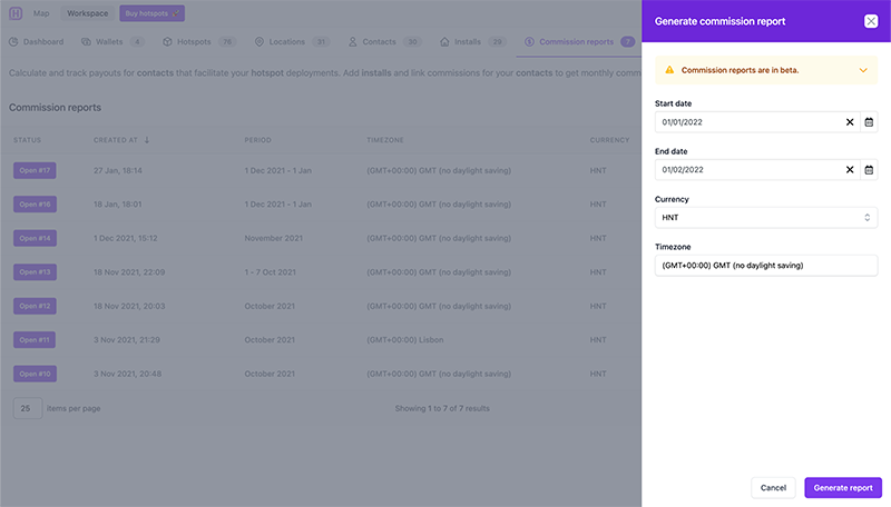 Easily create date and time zone-specific commission reports