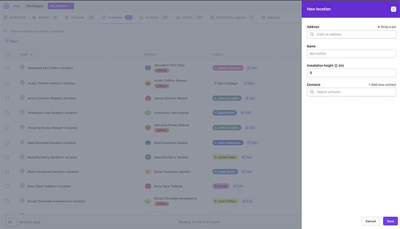 Import multiple locations easily or use global search to add manually - step 2