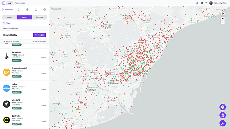 Quickly access a list of Hotspot manufacturers with intelligent metrics