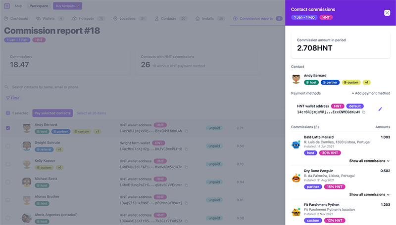 View and audit commission reports in detail (1)