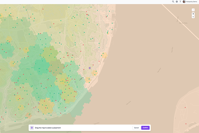 Add new and potential locations by dropping a pin in map view